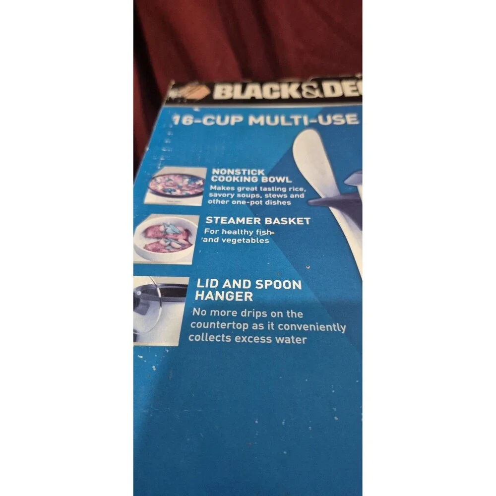 New In Box Black & Decker 16-Cup Rice Cooker Food Steamer Model RC436 Brand New